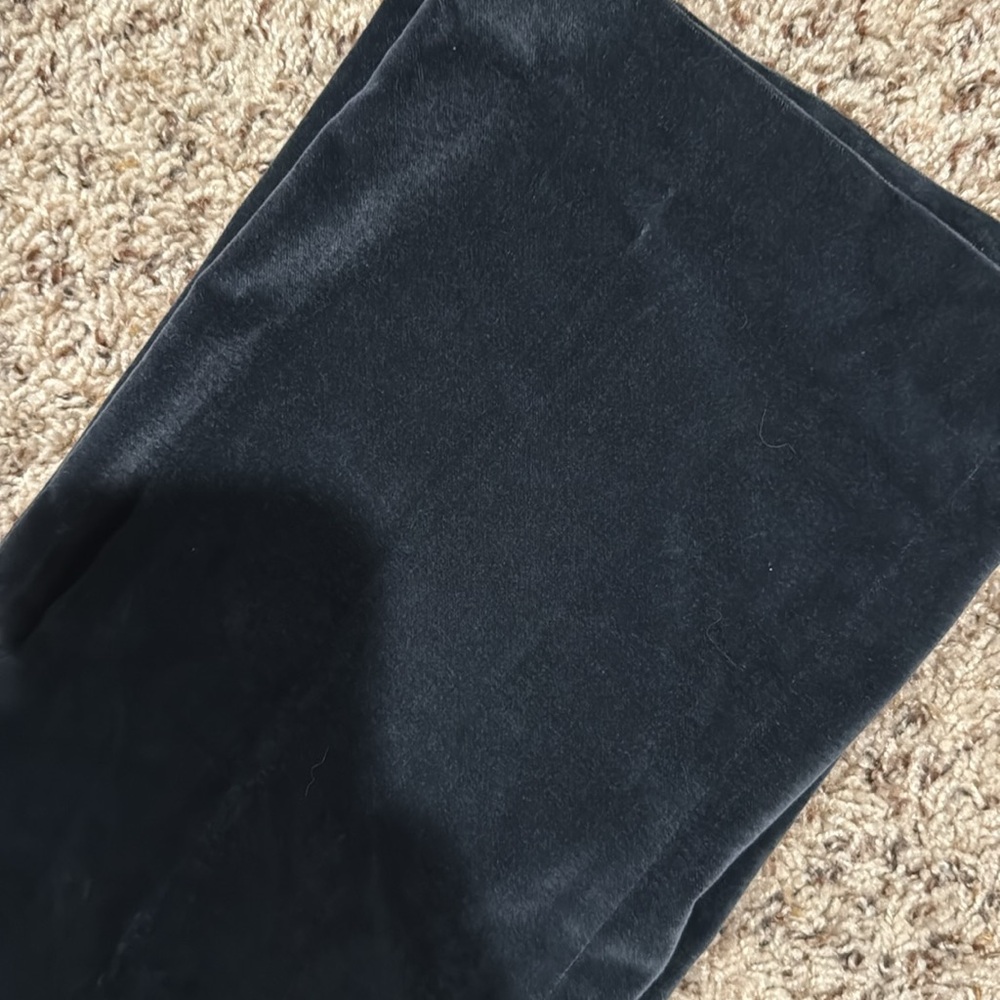 Philippe Adec size 8 super comfortable velour wide leg pants zipper and button - Picture 2 of 6